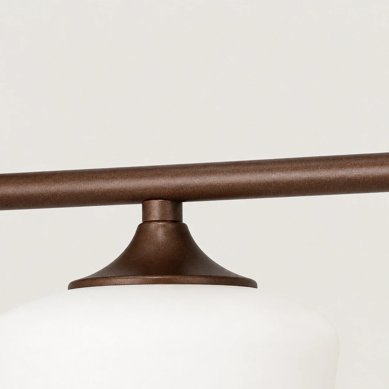 Detail der linearen Balken- und Schattierungsverbindung in Coffee Brown