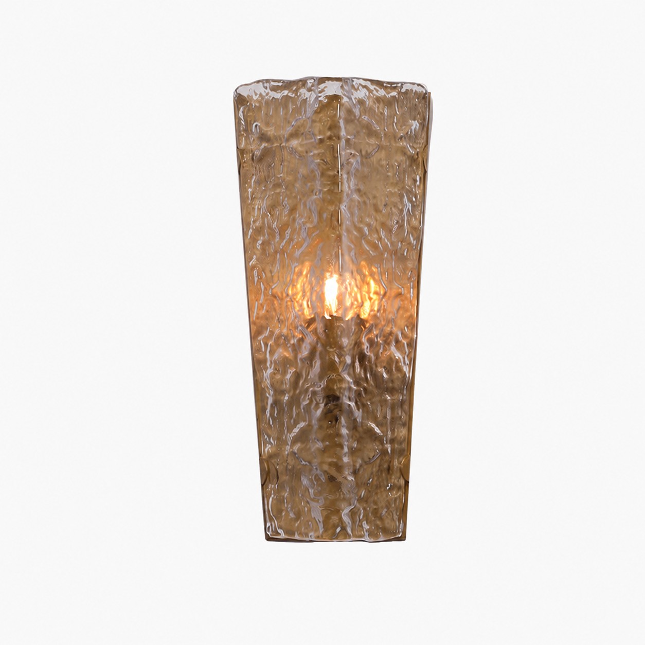 Representative clear textured glass wall lamp