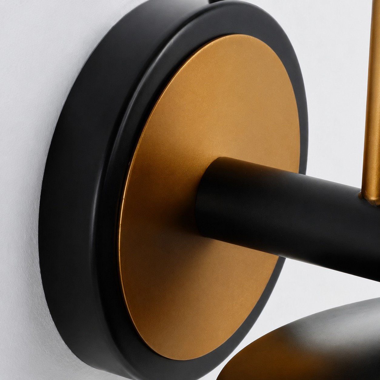 Black and Gold Outdoor Wall Lantern mounting detail