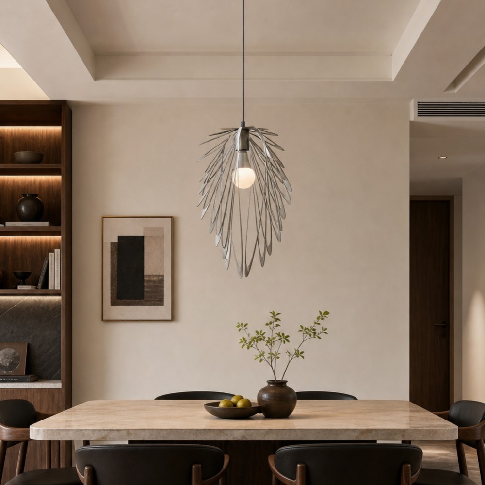 Metal Feather Pendant Lamp room scene
