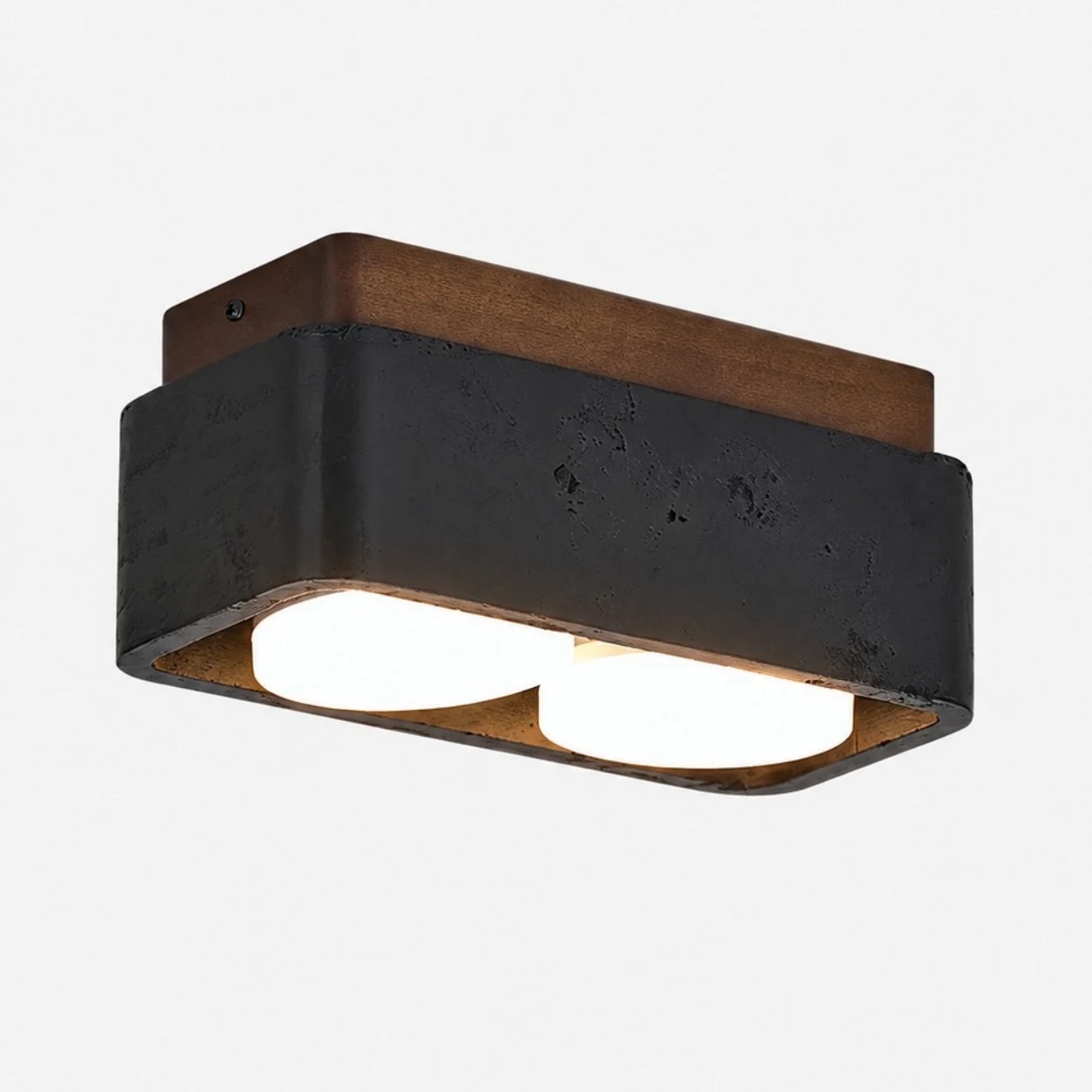 Black-2Lights travertine ceiling light
