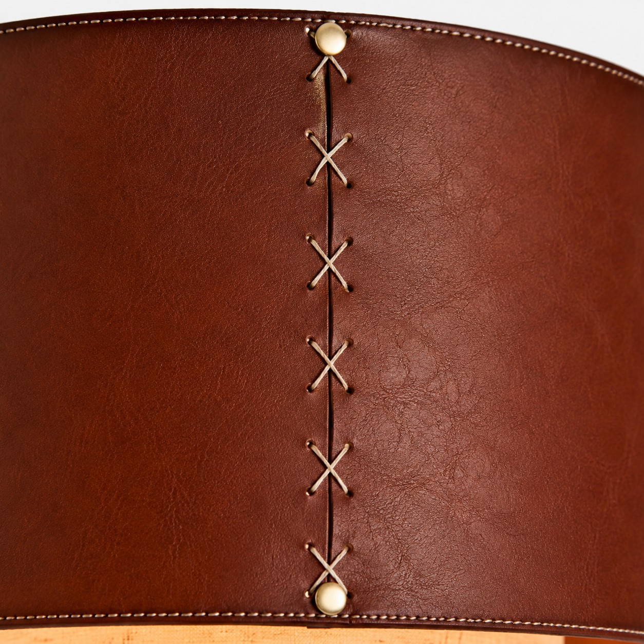 Brown leather and fabric shade texture detail