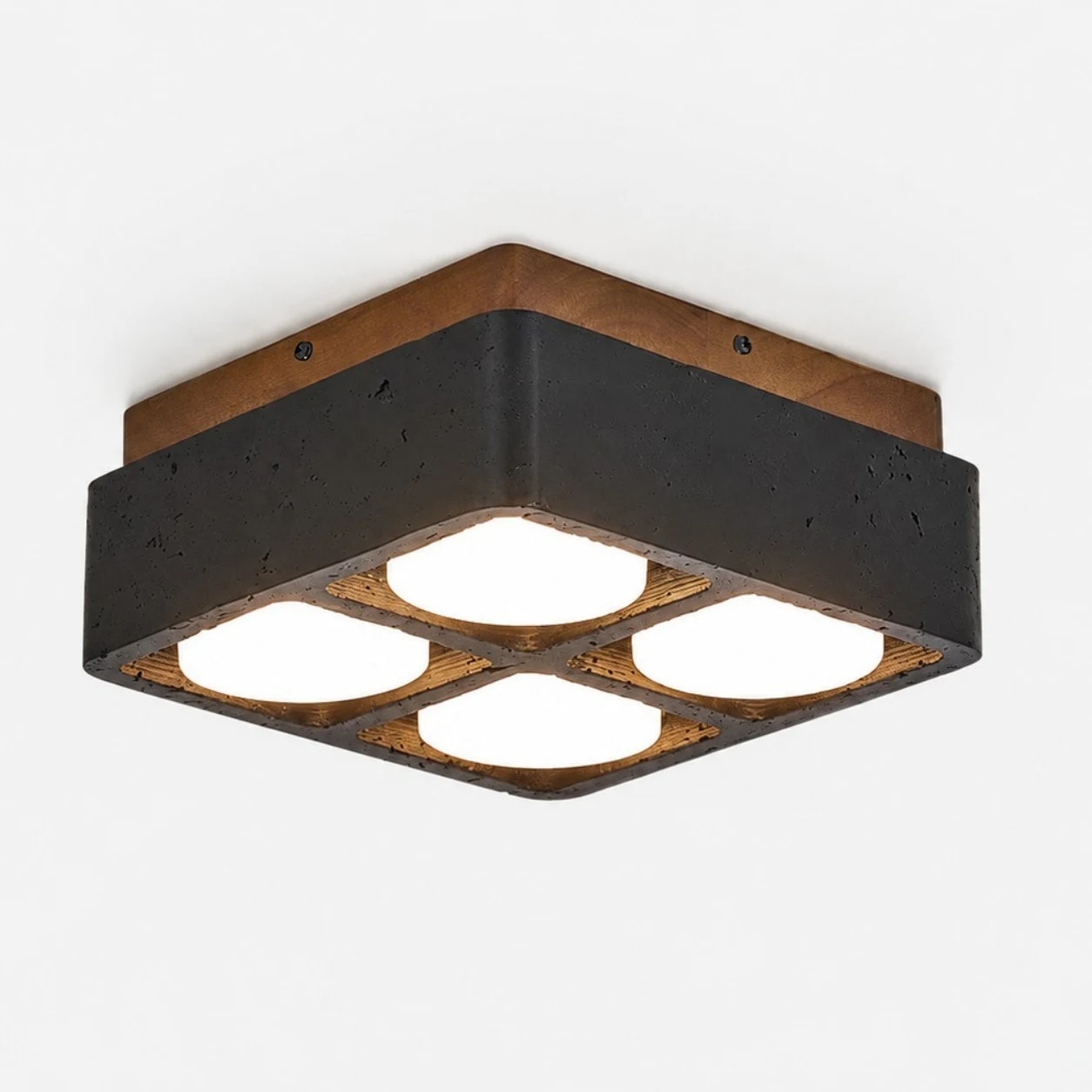 Black-4Lights travertine ceiling light