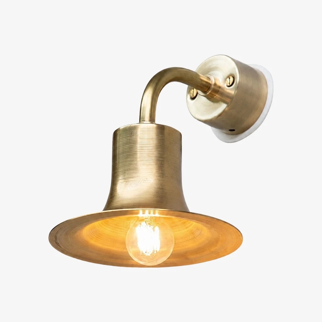 Matte gold brass wall sconce