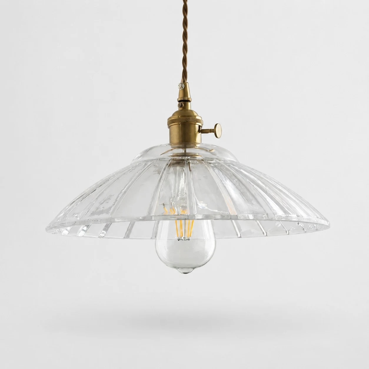 Transparent glass pendant fixture