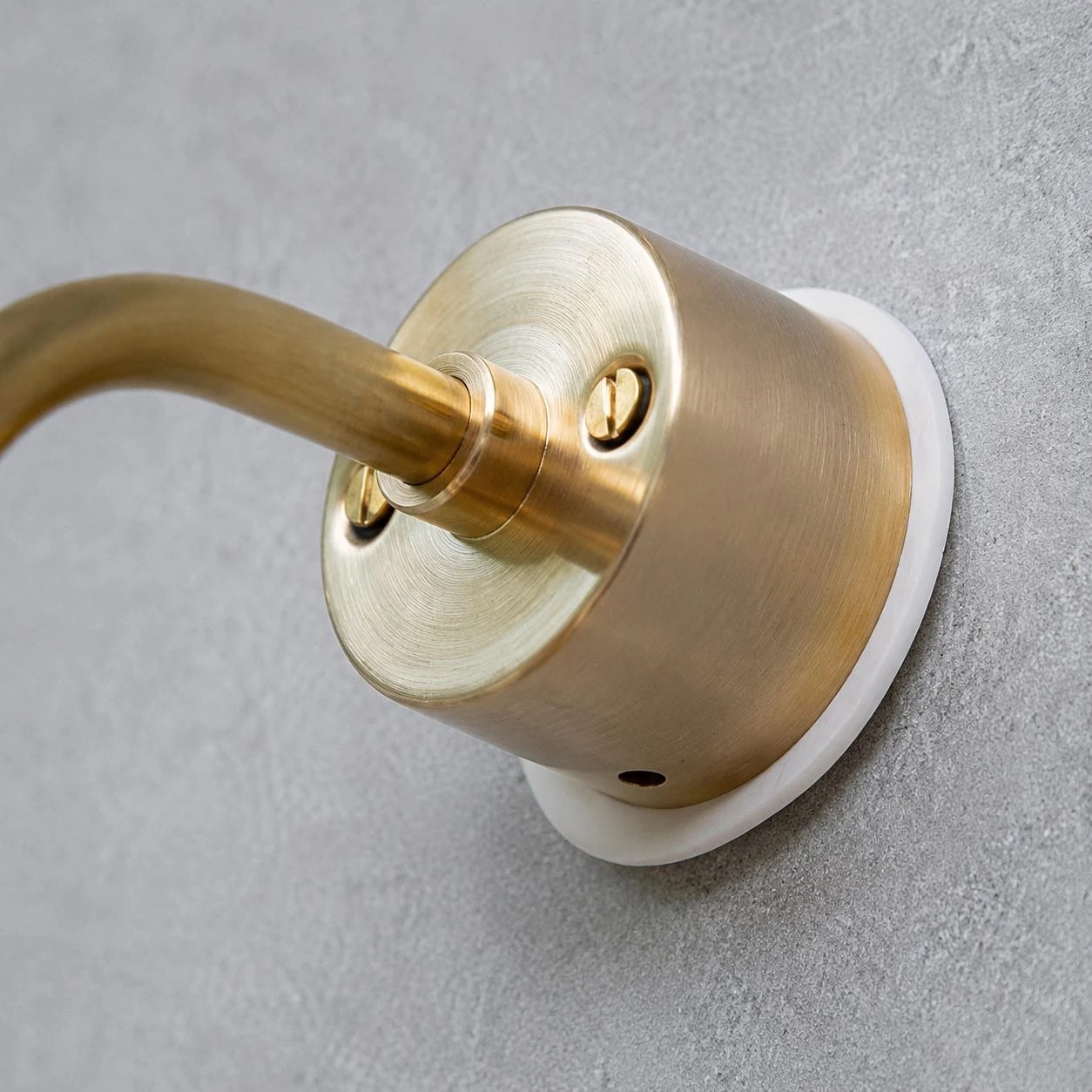 Round wall plate and screw detail