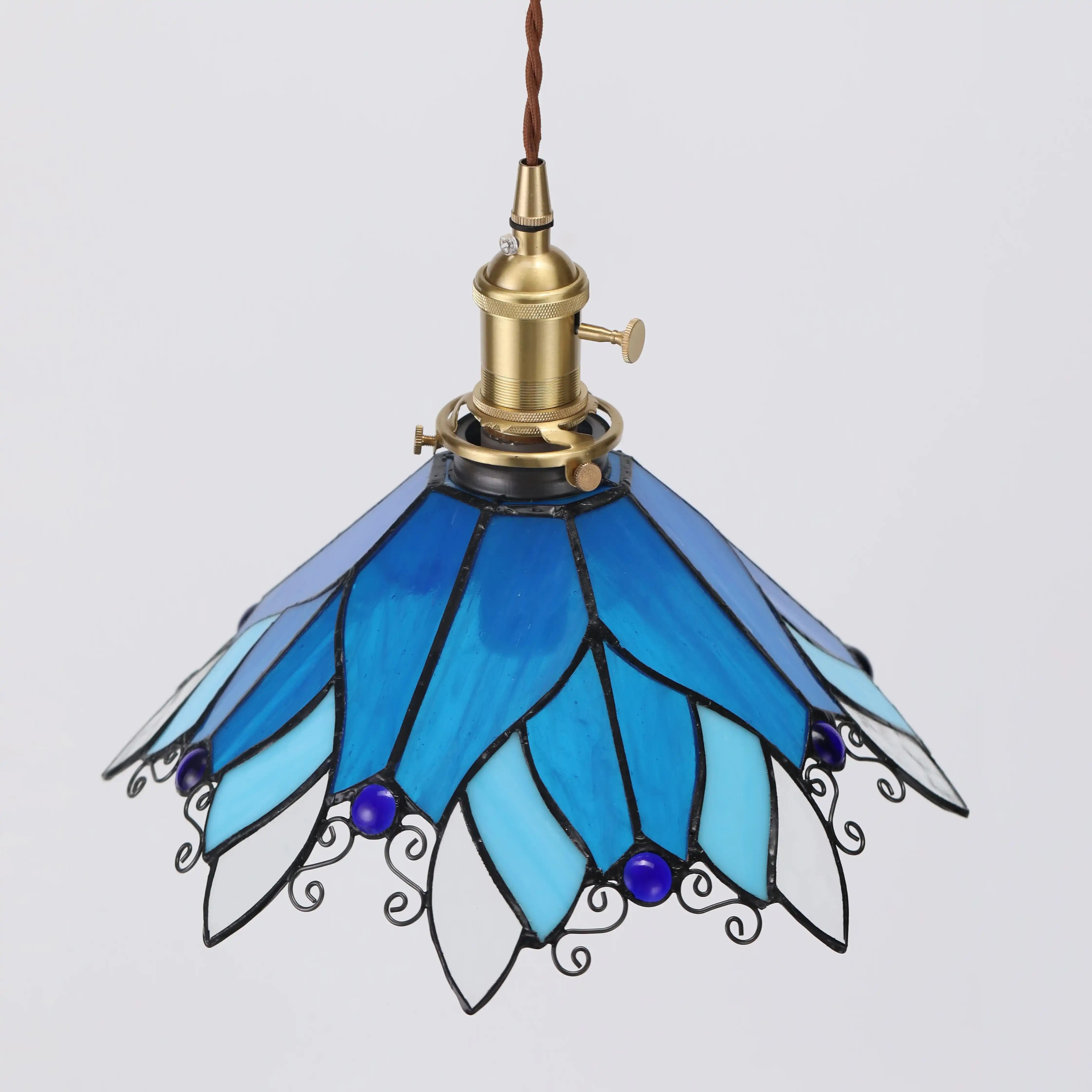 Handcrafted Stained Glass Pendant Light detail