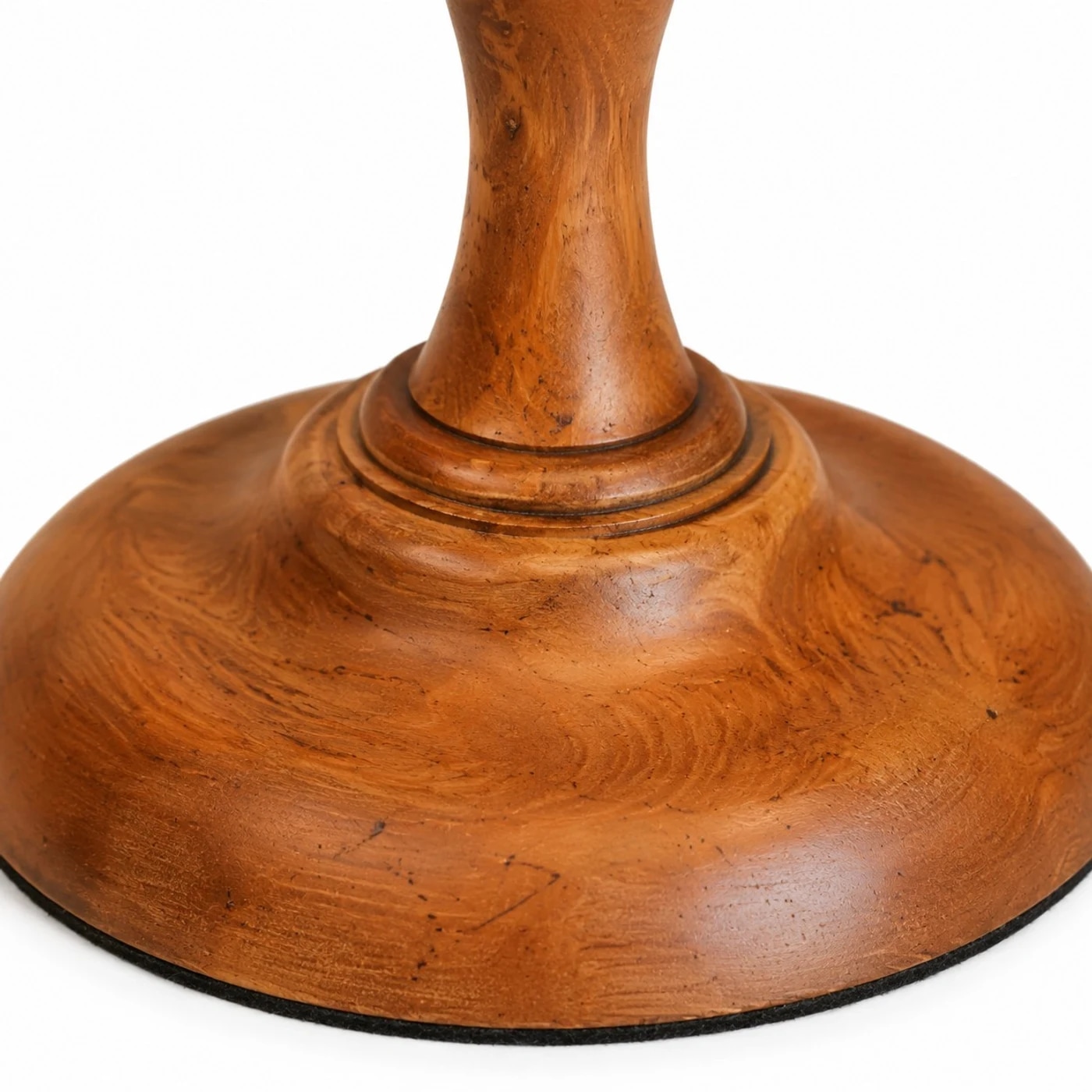 Wood lamp body; fabric shade