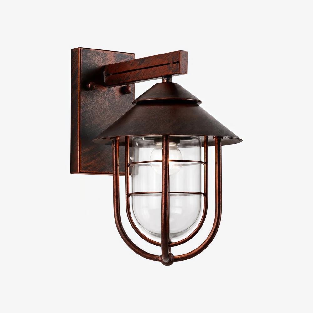 Patnox Wandleuchte mit Antik-Rost-Finish