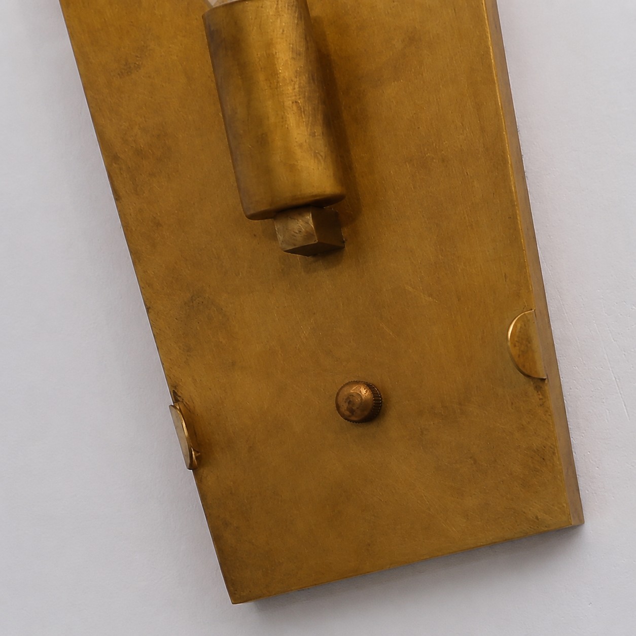 Full copper wall plate and bulb holder detail