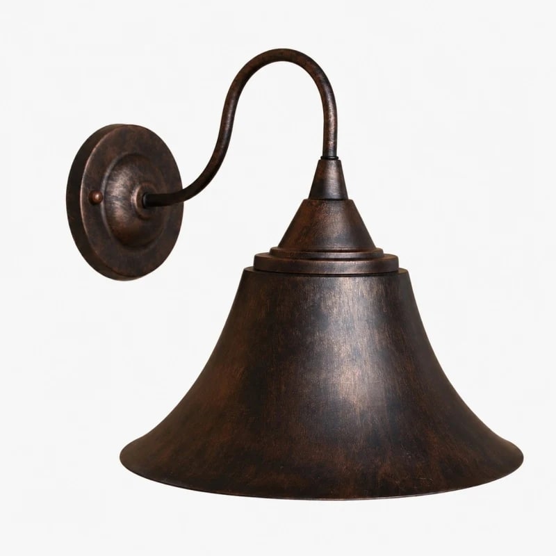 Aged bronze finish wall sconce
