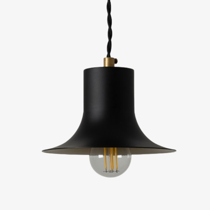 Matte black textured mini pendant light