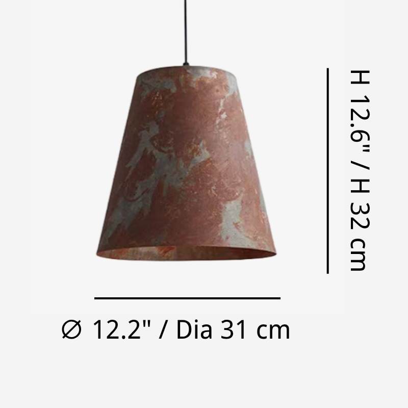 Patina pendant lamp dimensions
