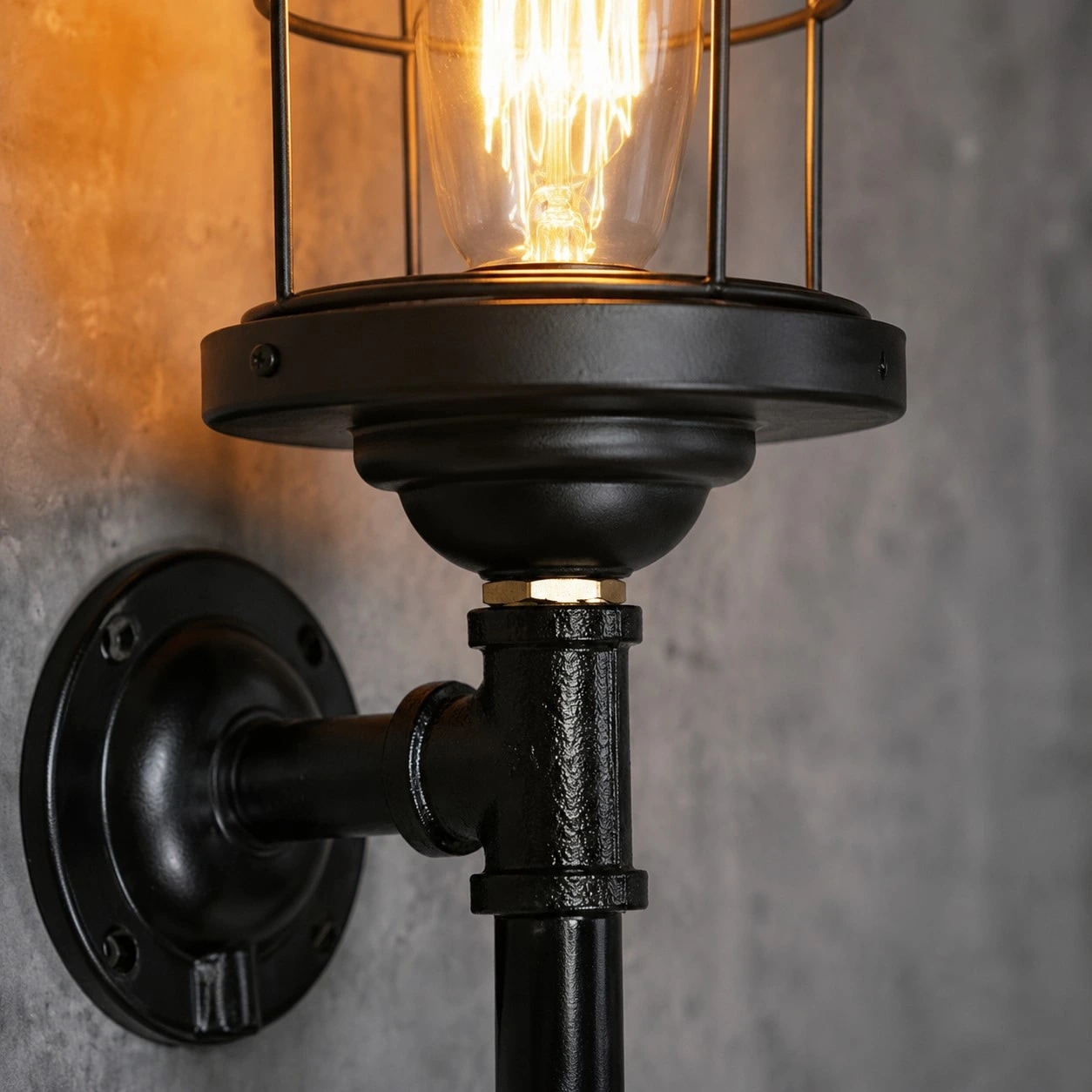 Wall sconce arm and mount detail