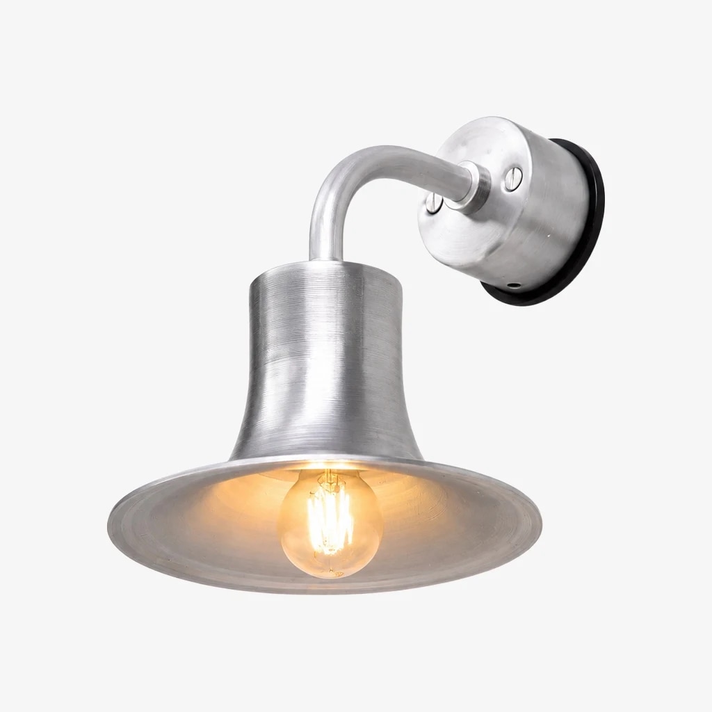 Natural aluminum wall sconce