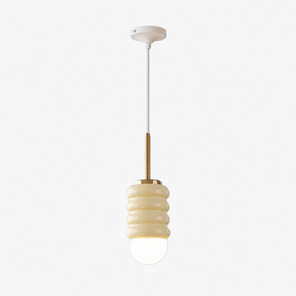 Brass + Beige pendant