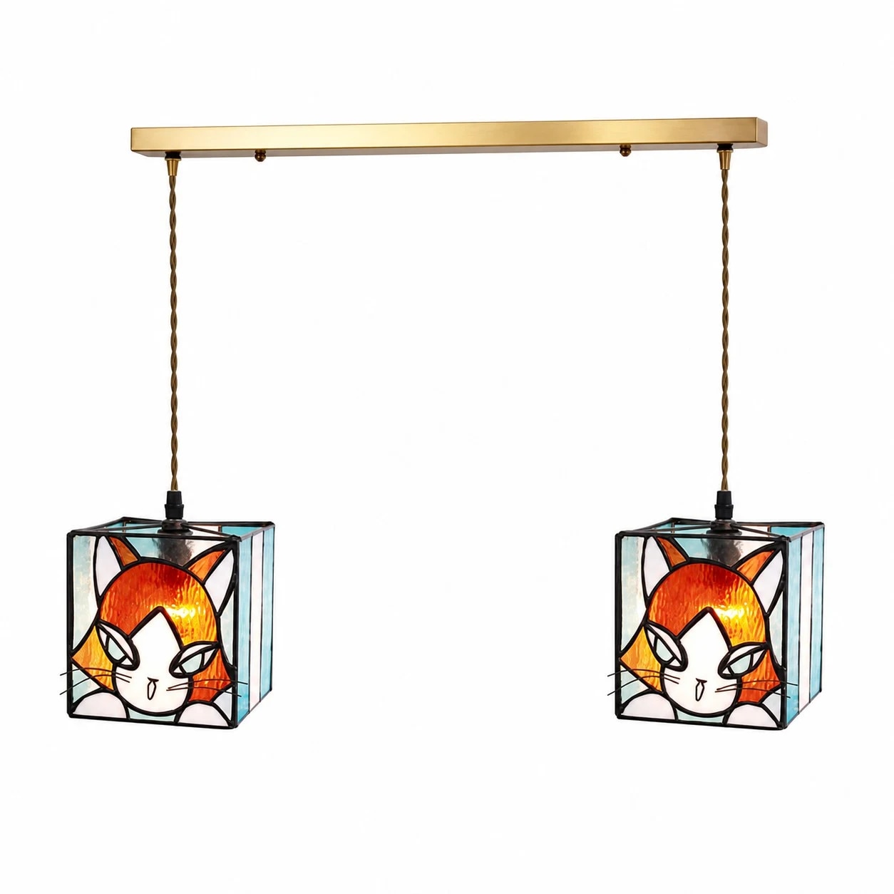 Amber Orange Linear 2-light bar 50 cm / 19.7″