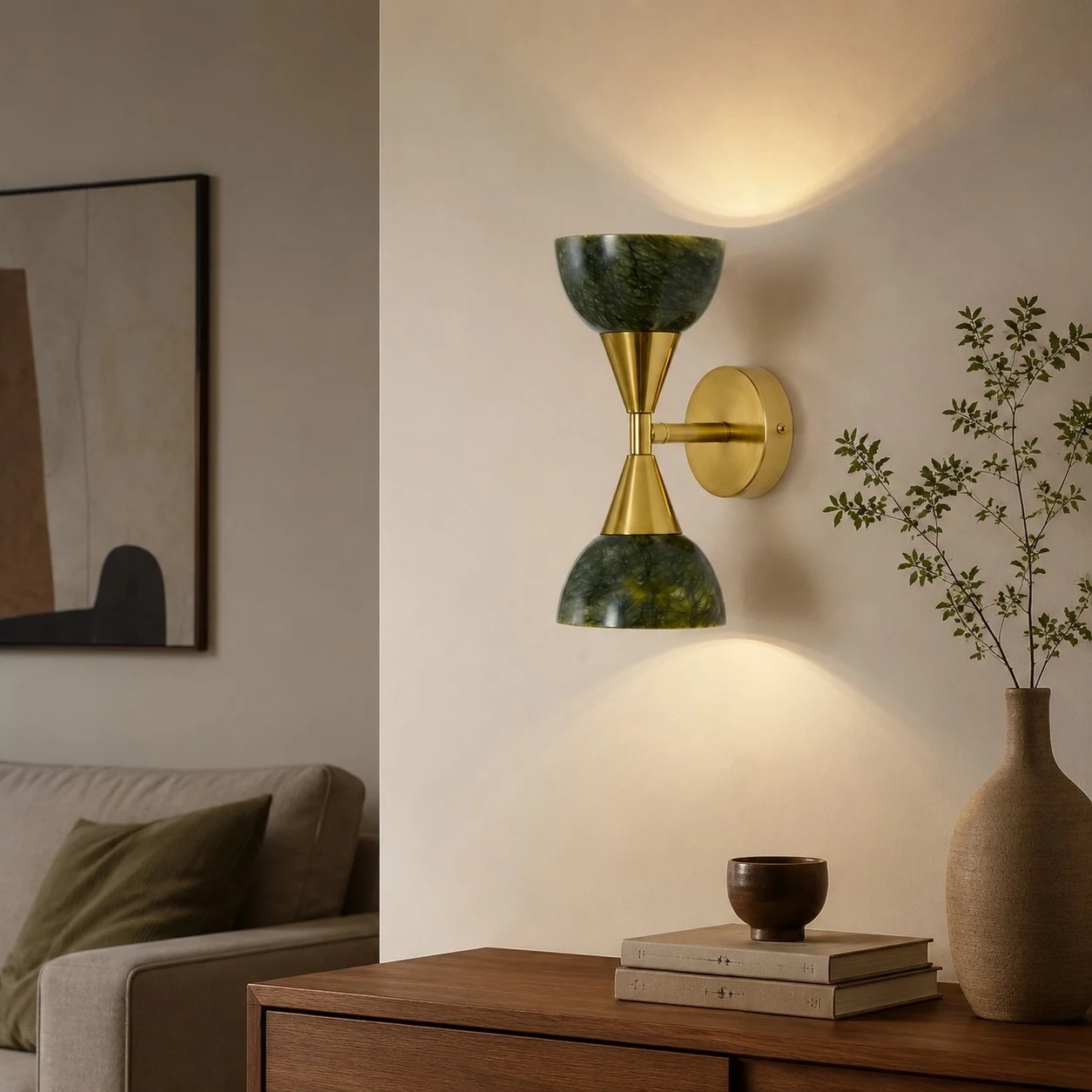 Living room wall sconce scale