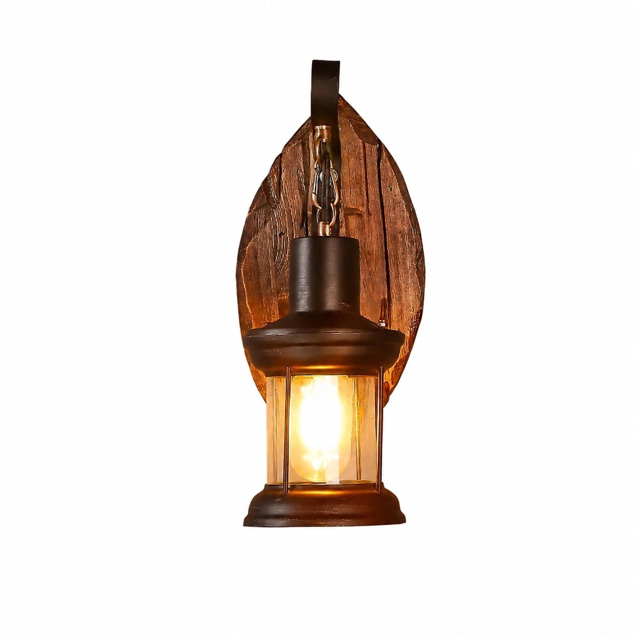 Industrial wall sconce side detail