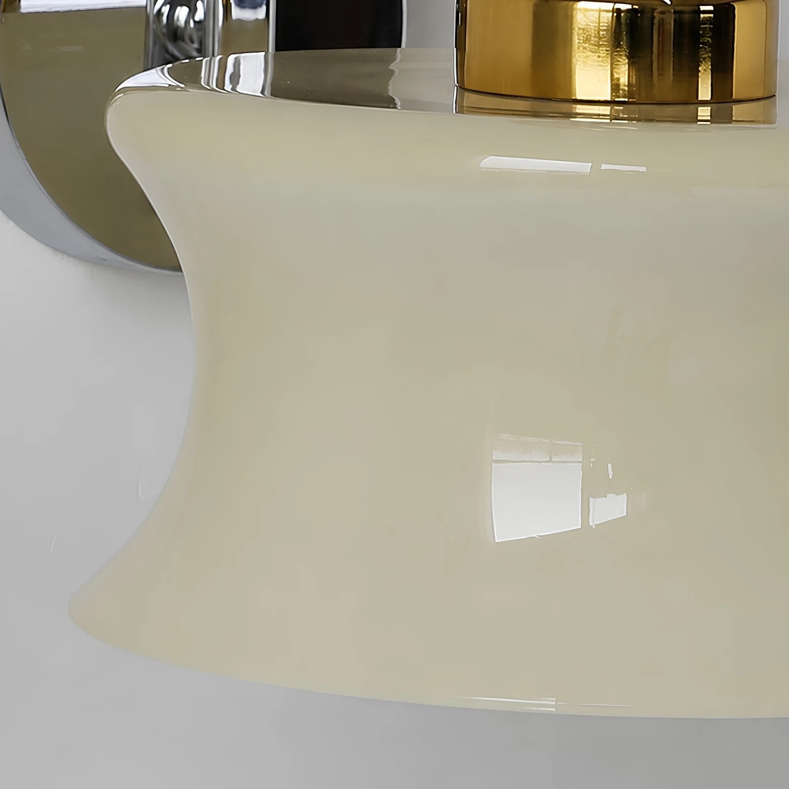 Cream flared glass shade detail