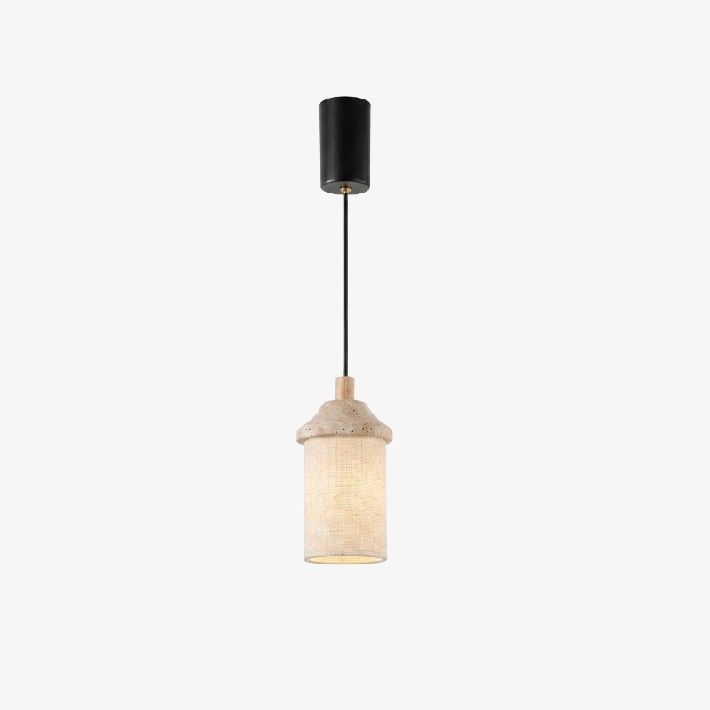 Log Adjustable travertine pendant