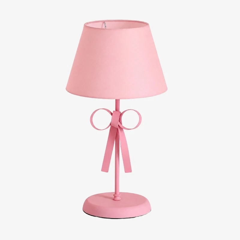 Pink shade with pink lamp body table lamp