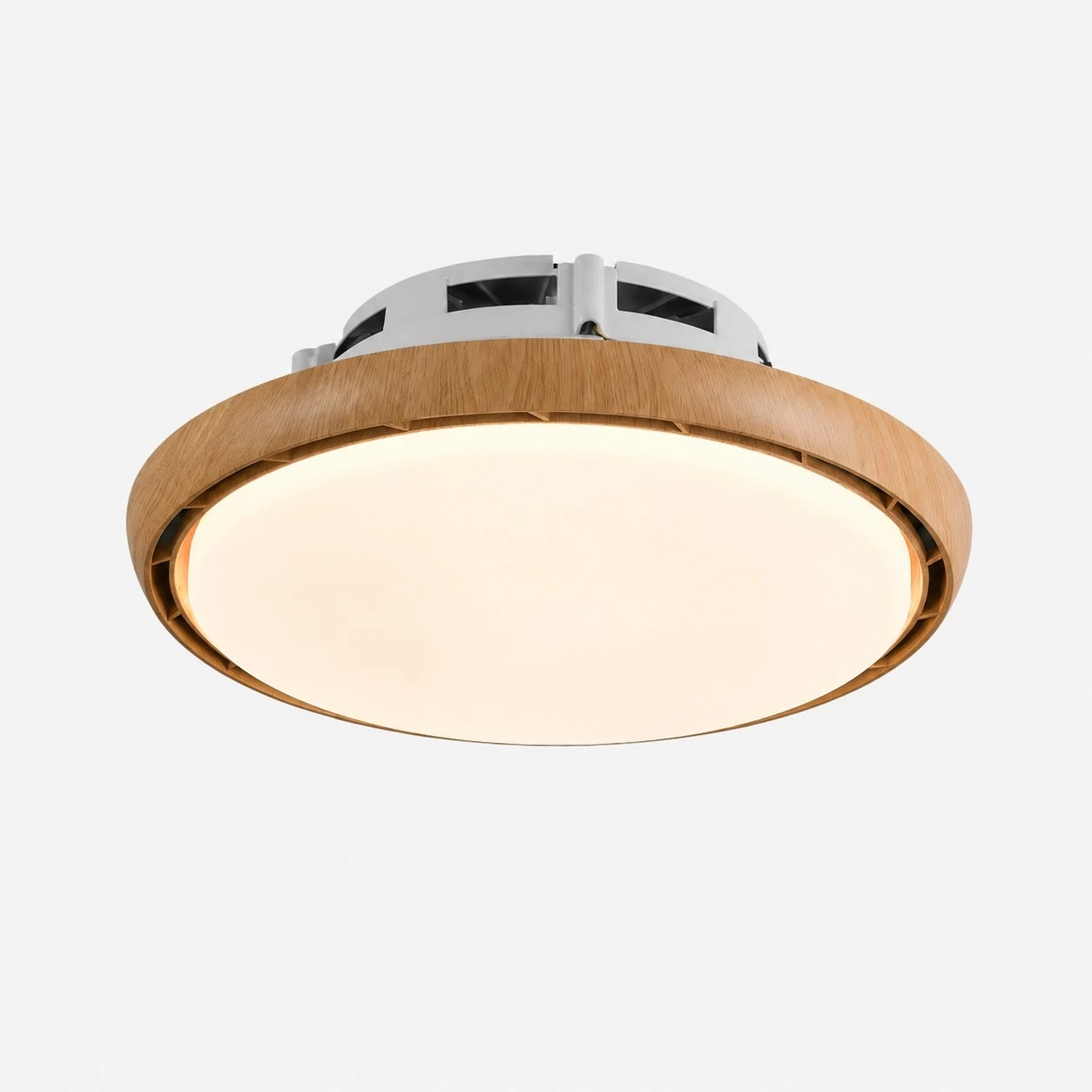 Style B Natural Wood flush mount ceiling fan light