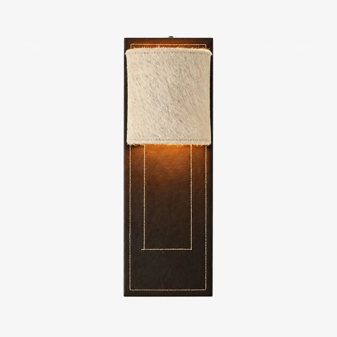 Leather wall sconce product view