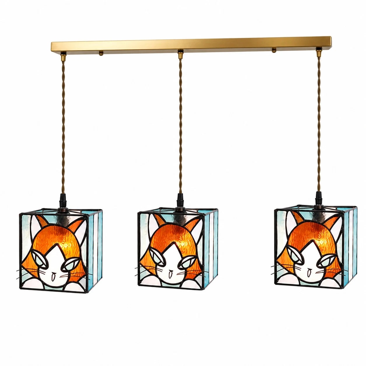 Amber Orange Linear 3-light bar 80 cm / 31.5″