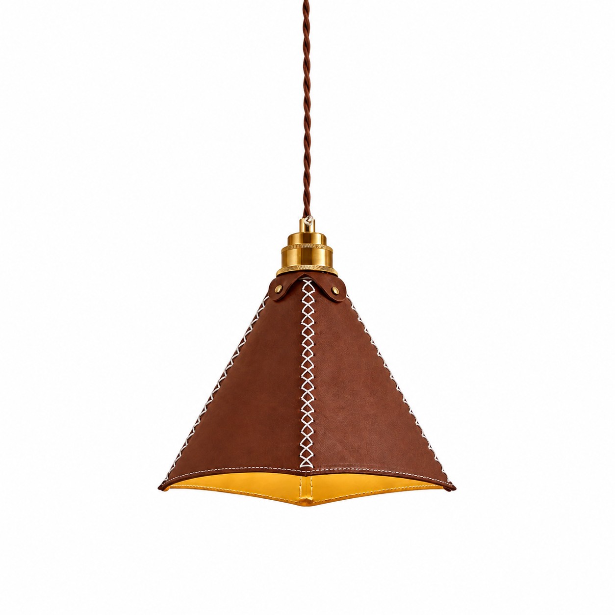 Vintage Leather Pendant Light