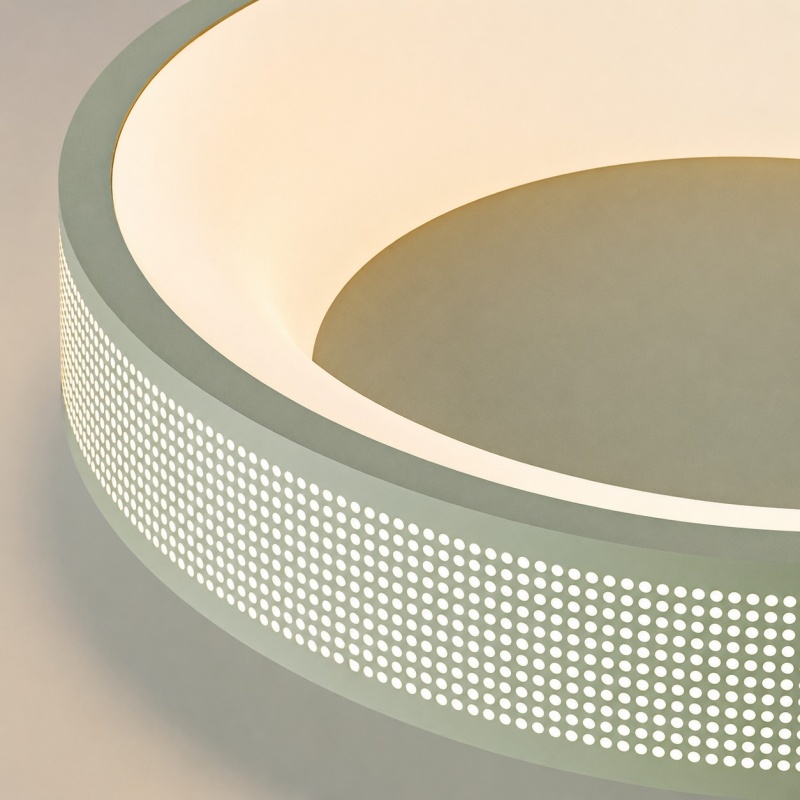 Woven Halo Flush Mount Ceiling Light angled rim detail