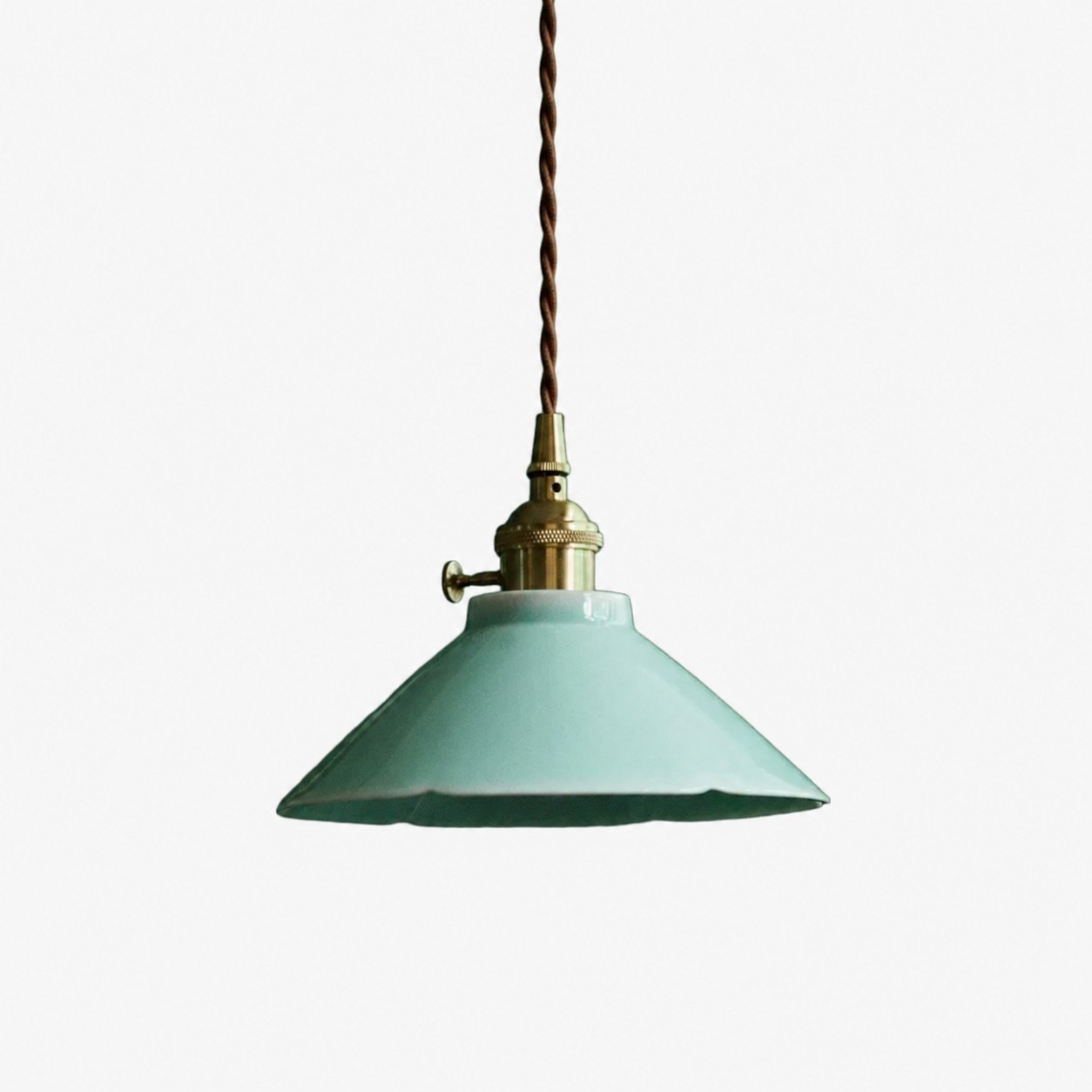 Plum Green ceramic pendant light