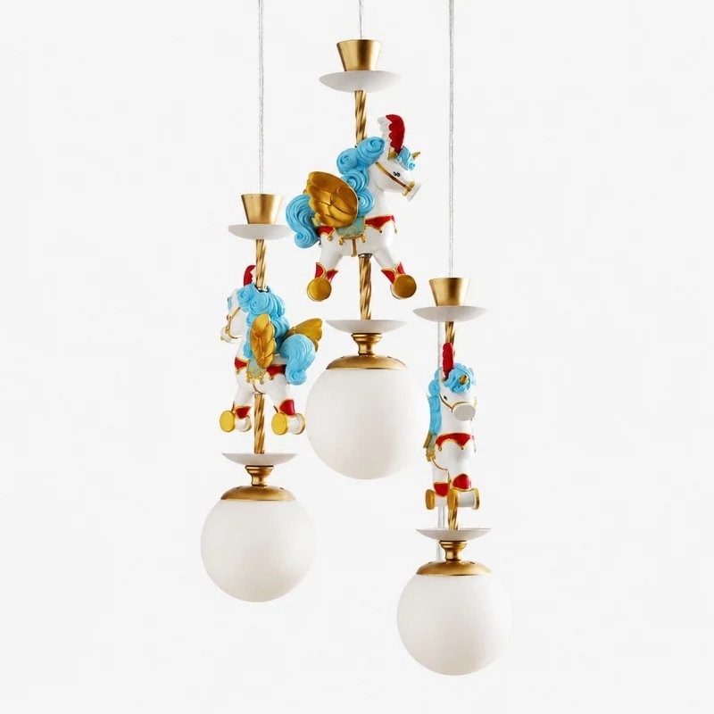 Joker - 3 Lights unicorn chandelier SKU image