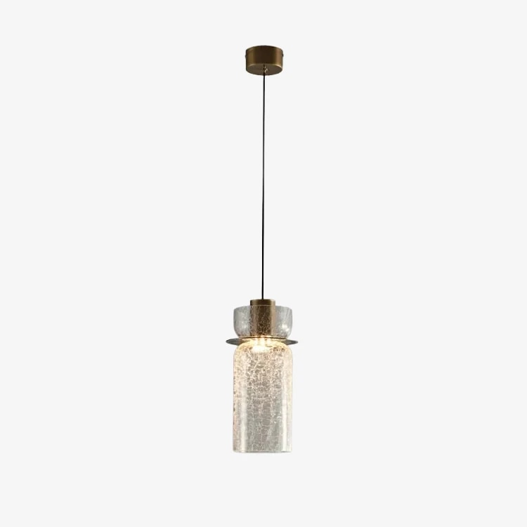 Style B clear brass pendant light
