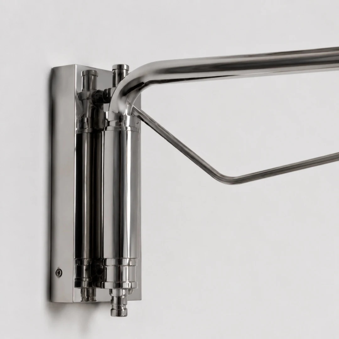Bauhaus Chrome Swing Arm Wall Lamp