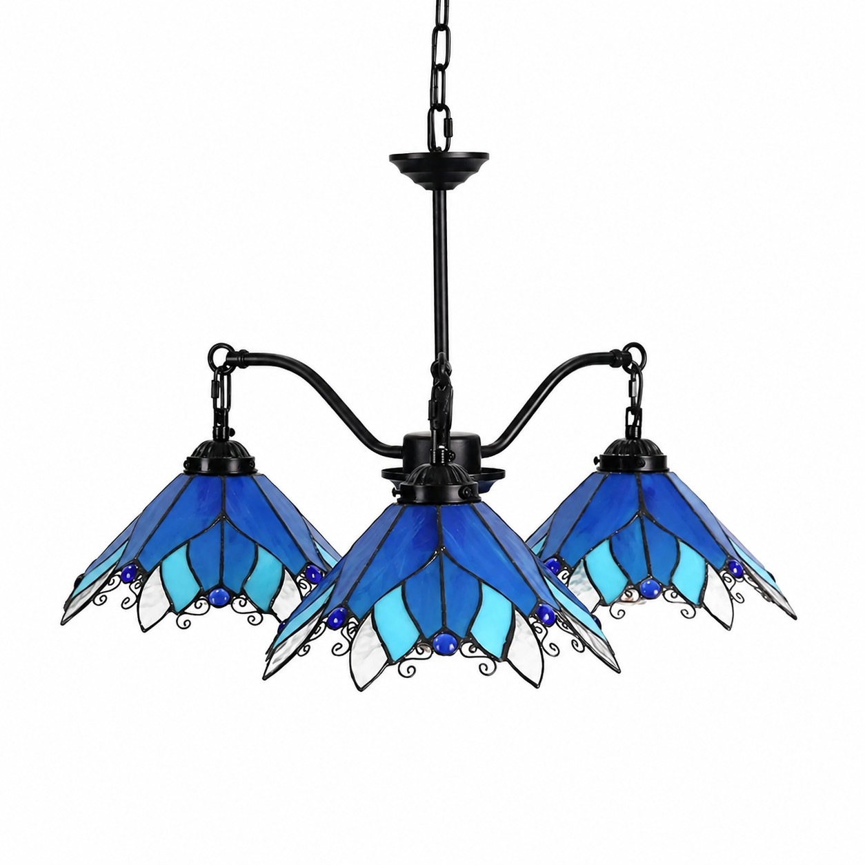 Blue chandelier