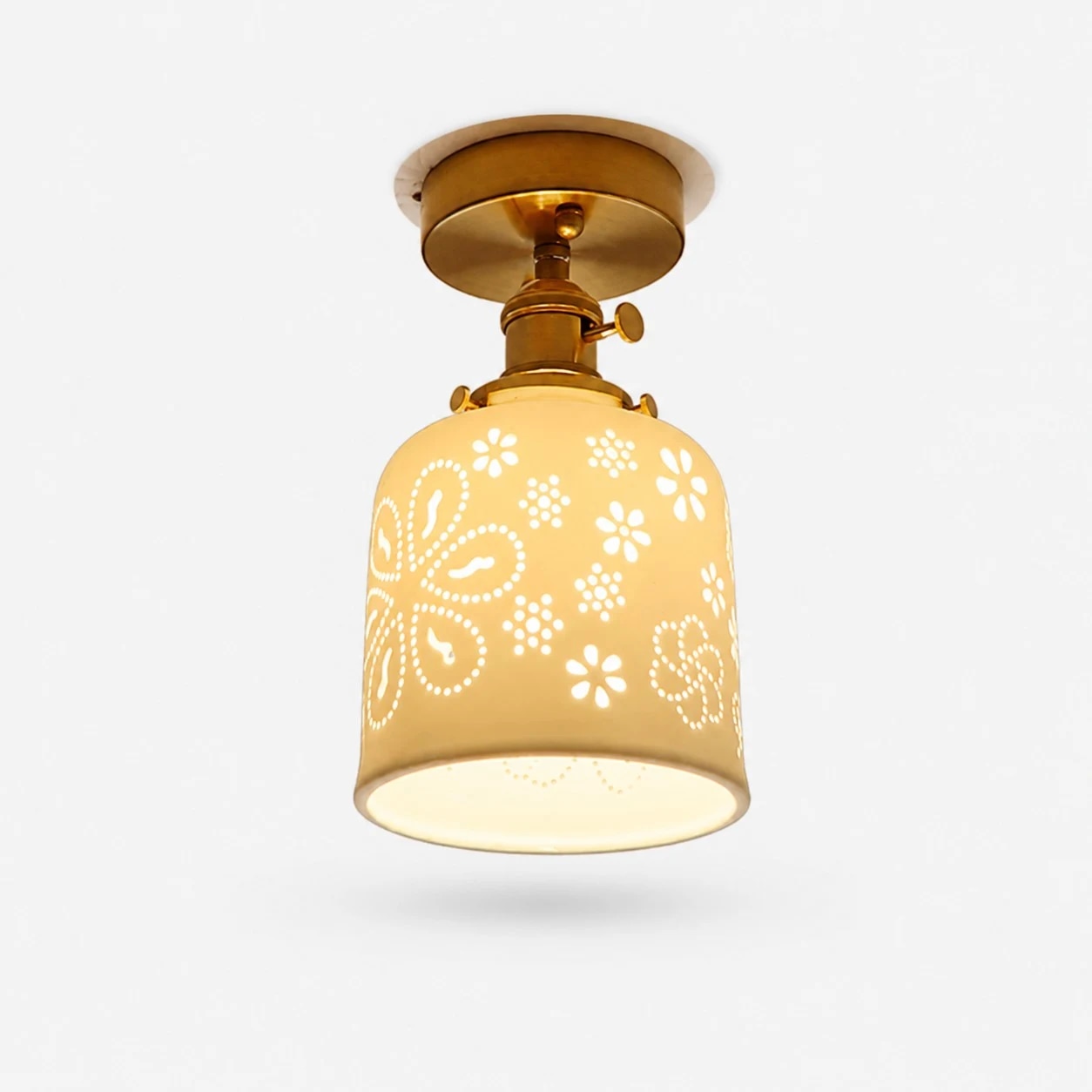 A Floral Flush Mount