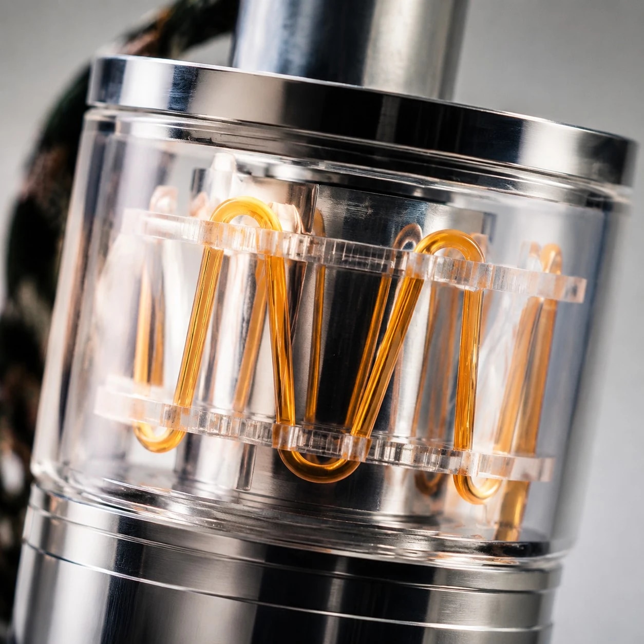 Close detail of the warm LED chamber