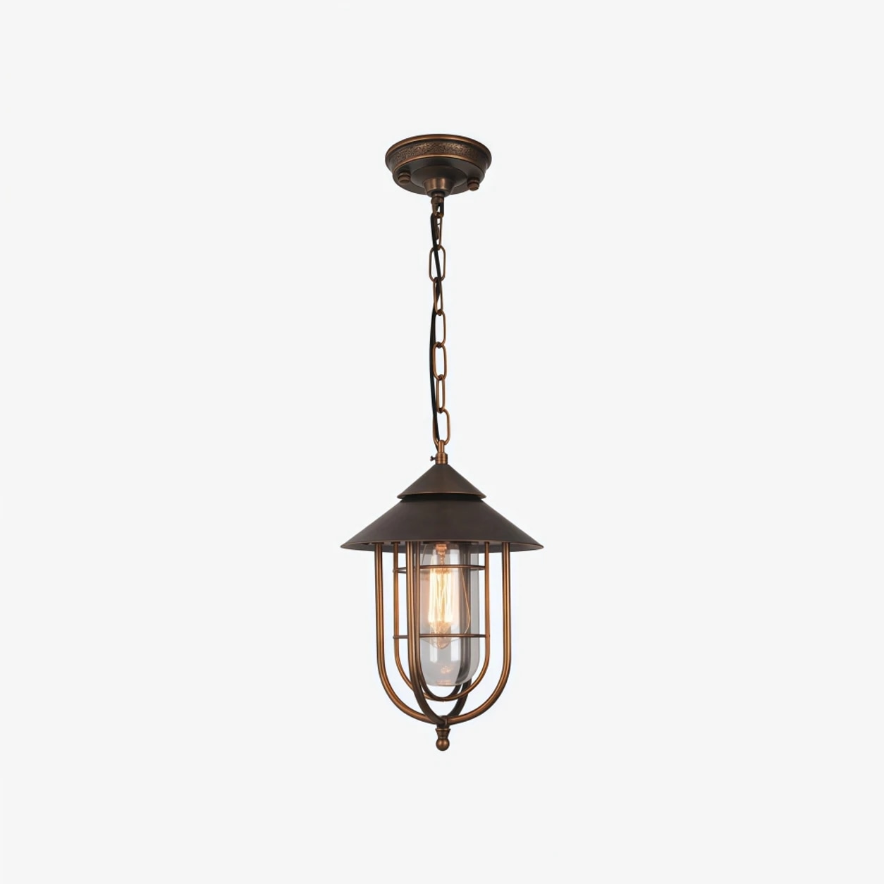 Patnox pendant lamp in Rust Bronze finish