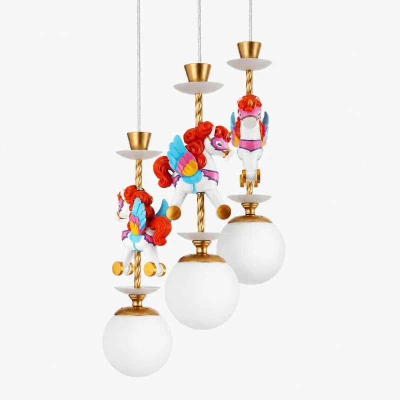 Shera - 3 Lights unicorn chandelier SKU image