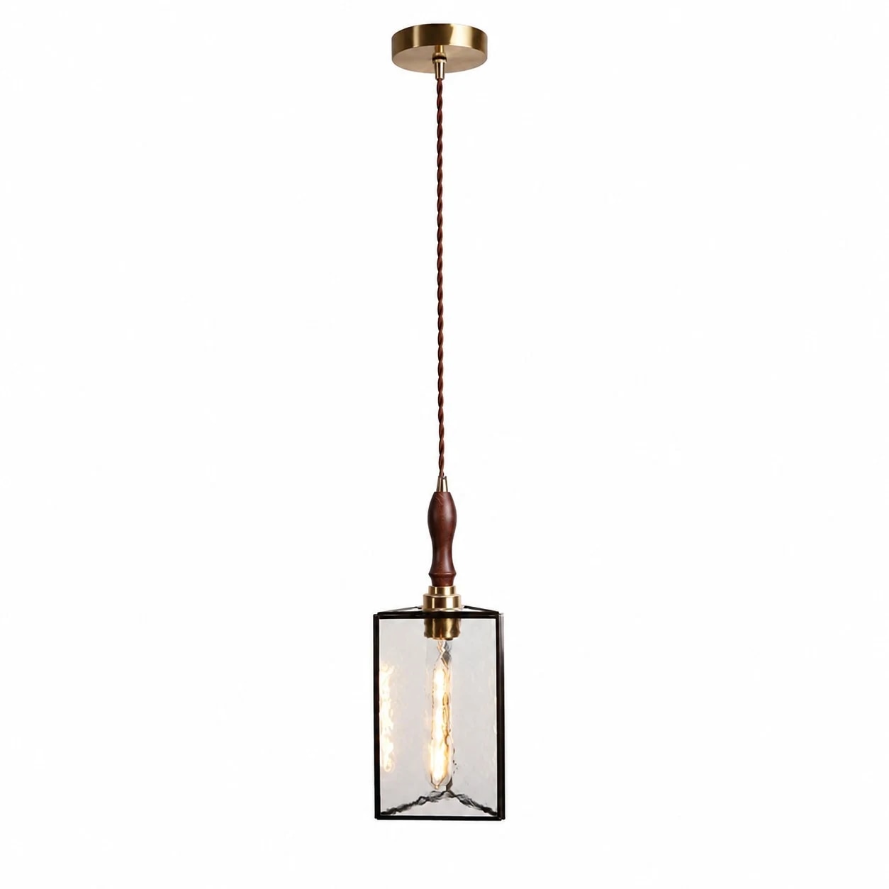 Clear glass pendant light