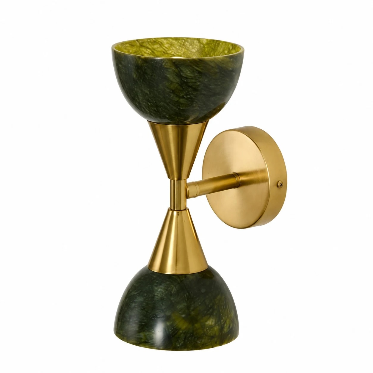 Jade green and gold wall sconce product view