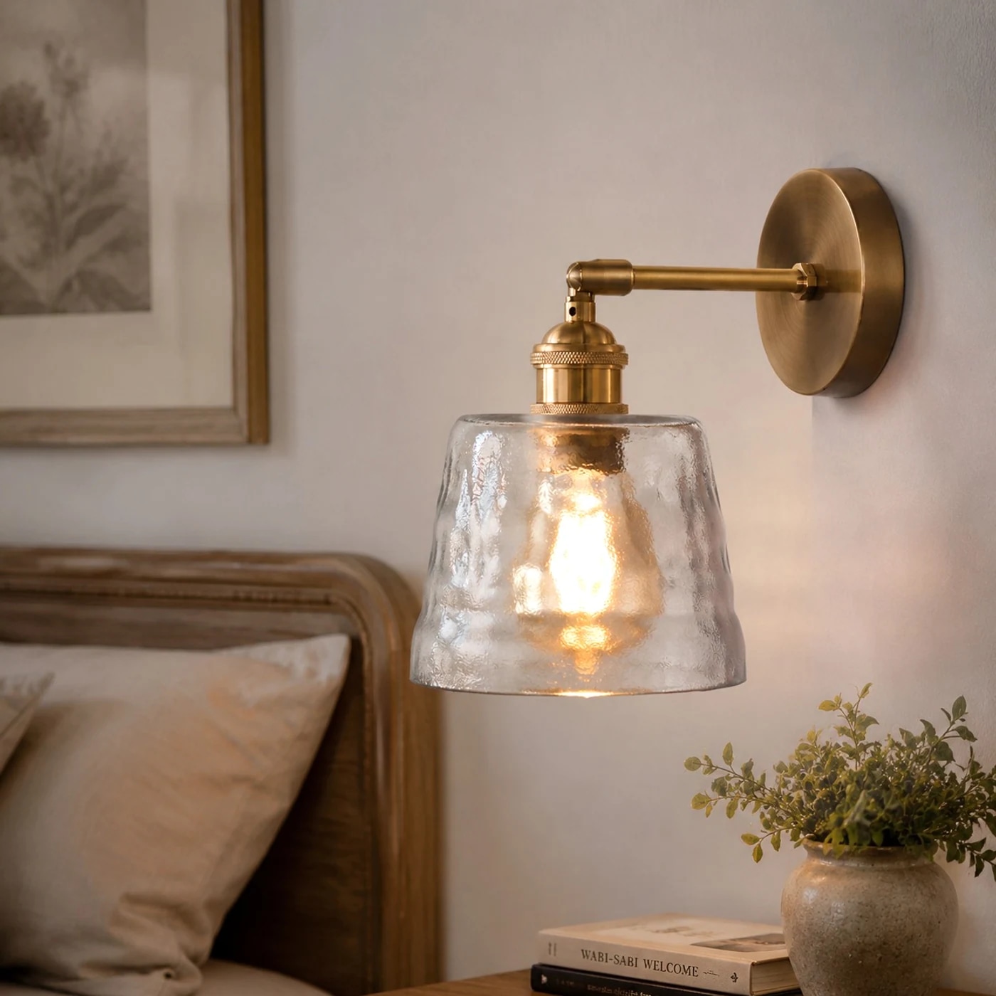 A small fixture that makes the wall feel finished