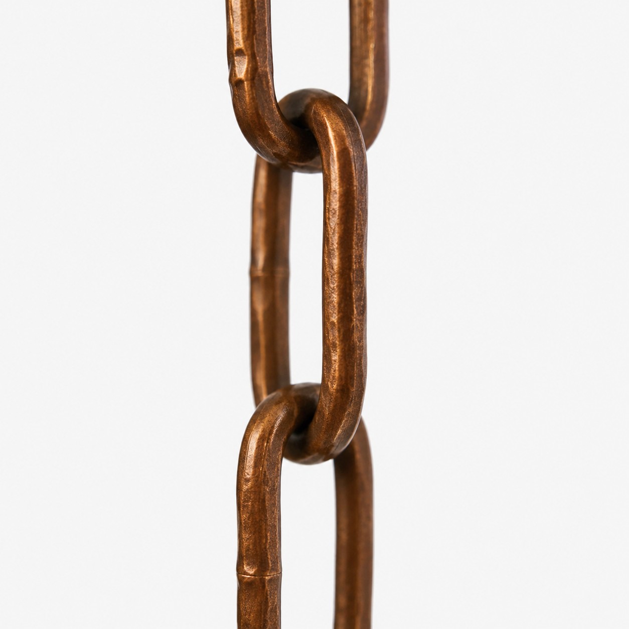 Close view of the brown leather drum pendant shade