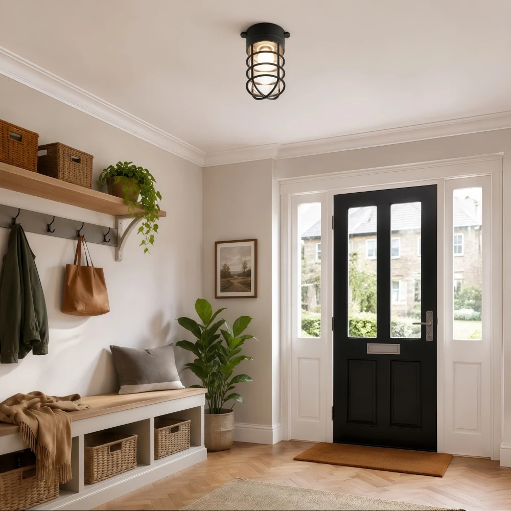 Entryway ceiling installation scene