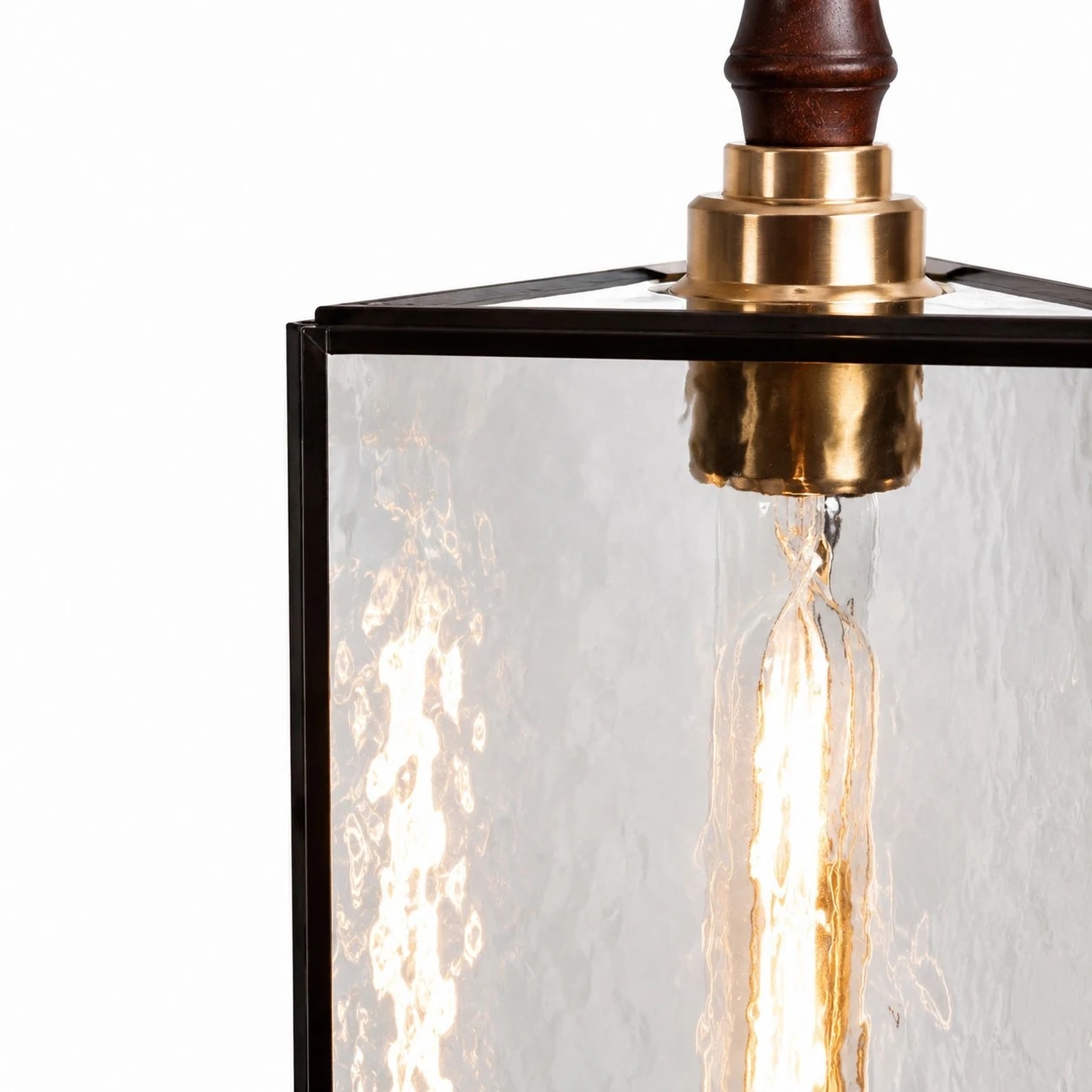 Clear textured glass detail