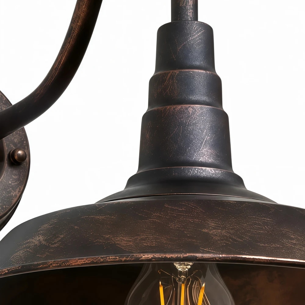 Antique iron shade and socket detail