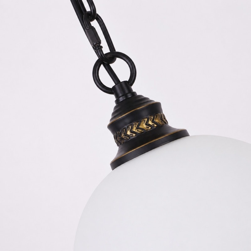 Close-up of antique chain and collar detail
