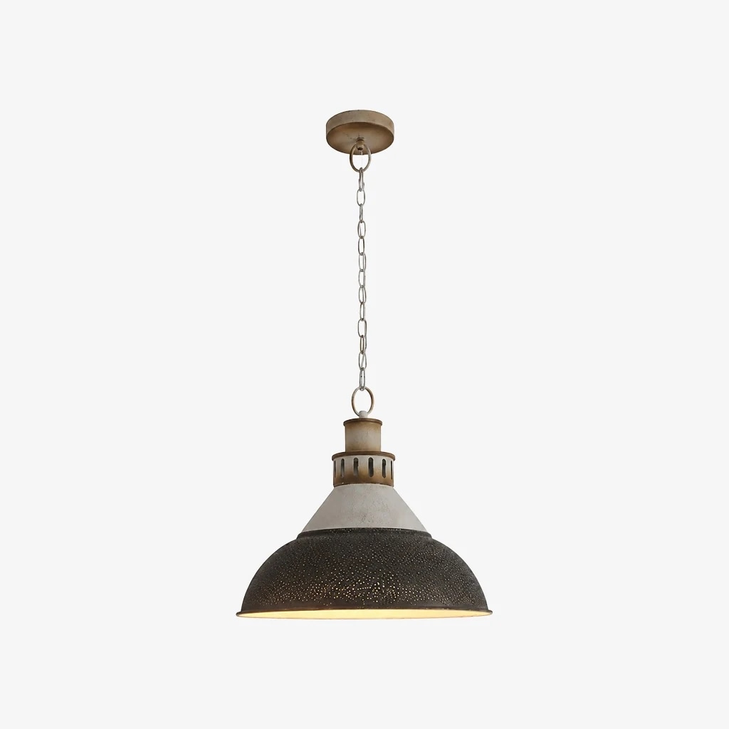 black industrial pendant light