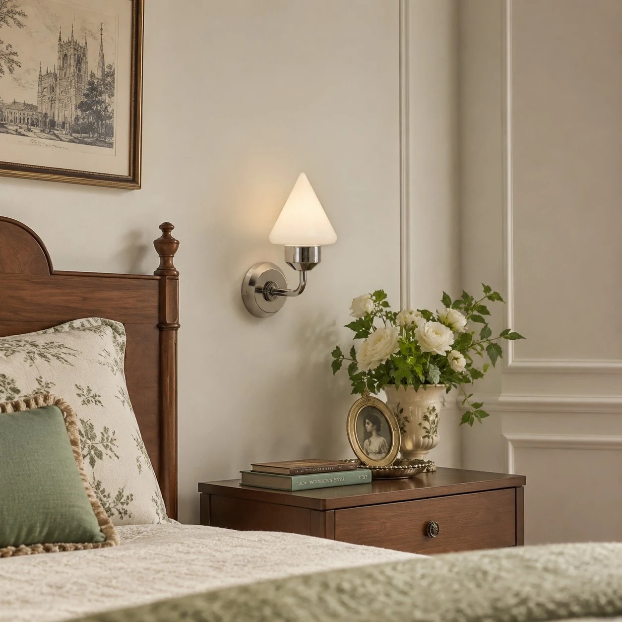 Applique da parete installata accanto al letto